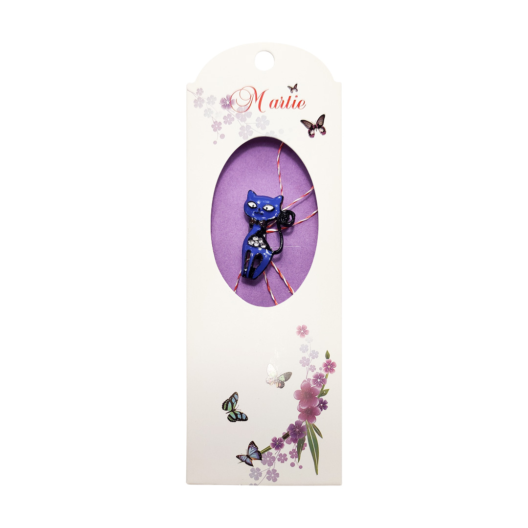 Martisor pisicuta, decorata cu pietre sau ochelari cu ac de brosa - Image 14