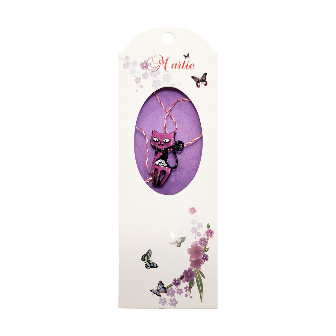 Martisor pisicuta, decorata cu pietre sau ochelari cu ac de brosa - Image 12