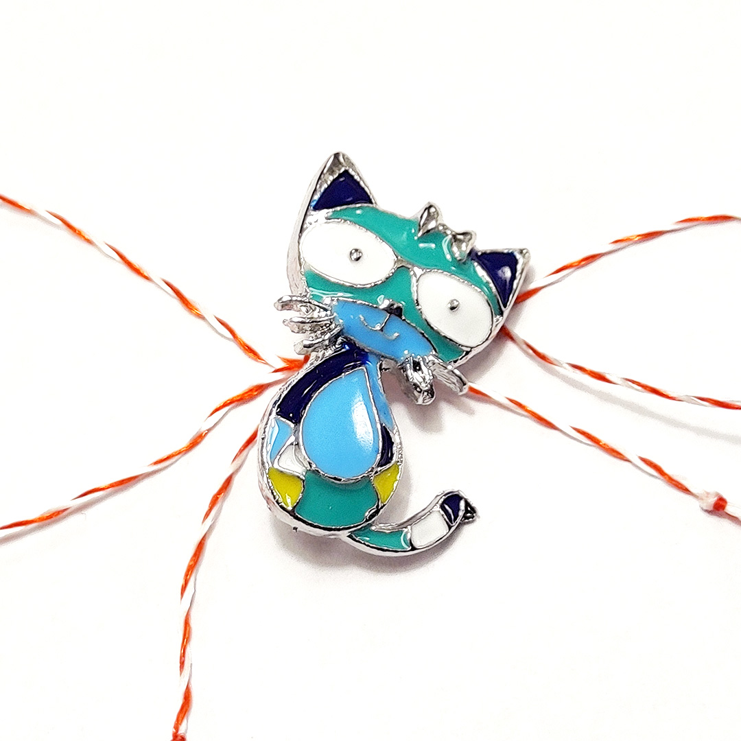 Martisor pisicuta, decorata cu pietre sau ochelari cu ac de brosa - Image 6