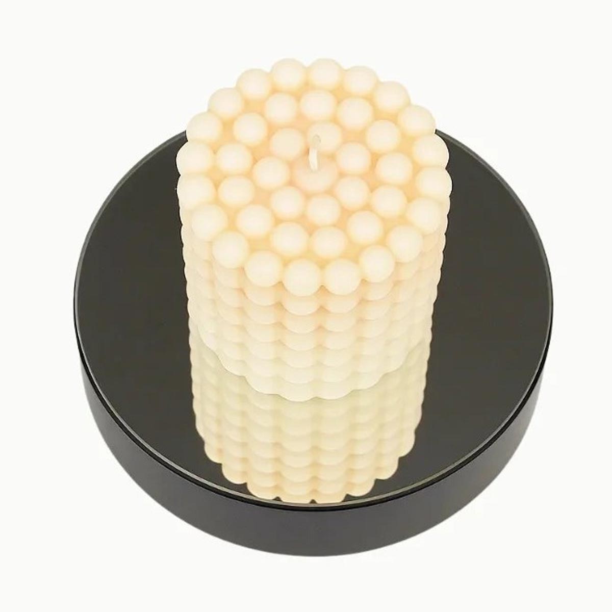 Lumânare decorativă din ceară de soia cu model Bubble,190g - imagine 3