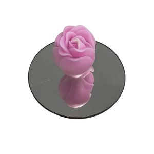 Lumânare decorativă din ceară de soia în formă de floare cu picior de damă, 72g