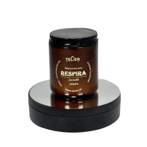 Lumânare parfumată RESPIRA din ceară de soia, cu aromă de lavandă și lămâie