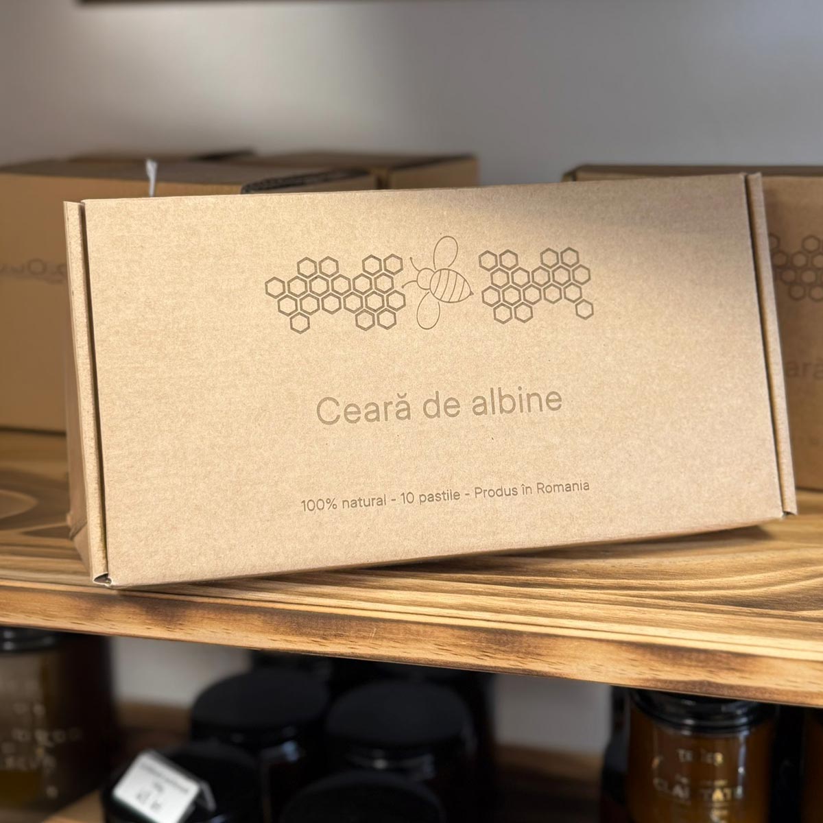 Set 10 lumânări pastilă din ceară de albine 100% naturală, ardere curată, parfum natural de miere - Image 3